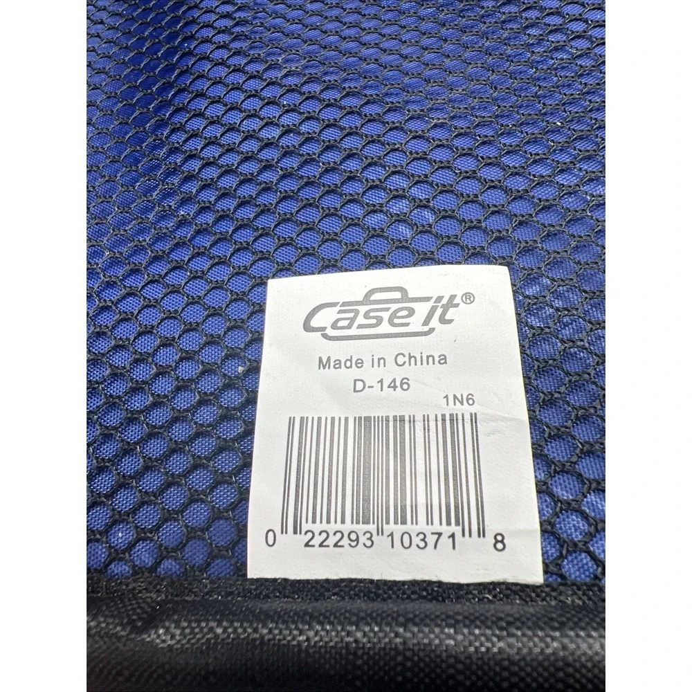 Case-It Blue Zipper Binder 3-Inch Capacity with 5-Tab Expanding File